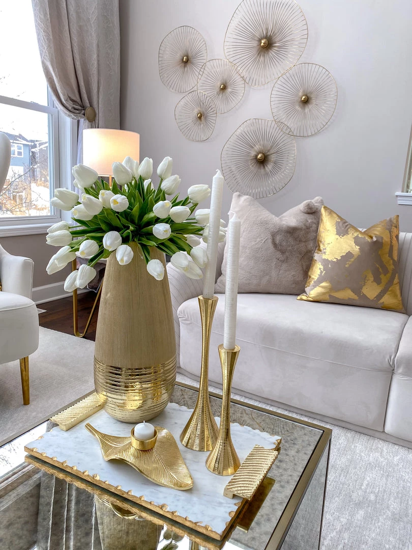 Inspire Me! Home Decor Geometric Candlesticks (2 Sizes And 2 Colors)