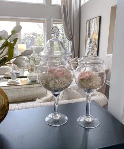Inspire Me! Home Decor Glass Stem Jar (2 Sizes) Jars