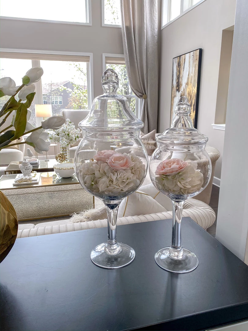 Inspire Me! Home Decor Glass Stem Jar (2 Sizes) Jars