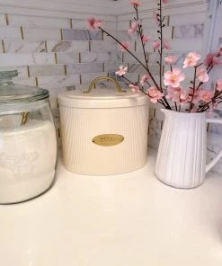 Inspire Me! Home Decor Breadbox With Gold Handle