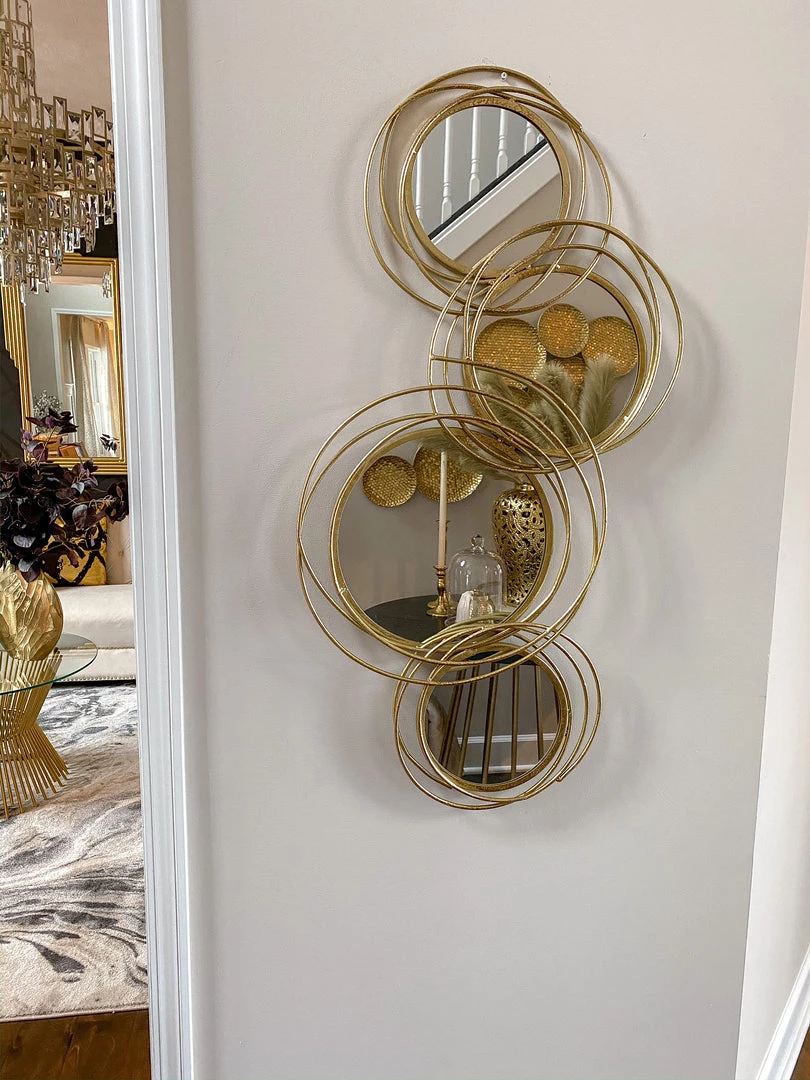 Inspire Me! Home Decor WALL ART & MIRRORS Spiral Circle Wall Mirror (2 Colors)