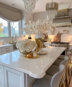 Inspire Me! Home Decor White And Gold Ginger Jar (3 Sizes)