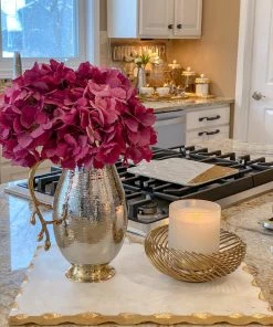 Inspire Me! Home Decor Marble Tray With Metallic Edge (2 Colors)