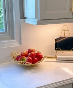 Inspire Me! Home Decor Openwork Gold Floral Bowl