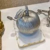 Inspire Me! Home Decor Silver Apple Honey Dish