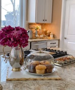 Inspire Me! Home Decor Marble Tray With Metallic Edge (2 Colors)