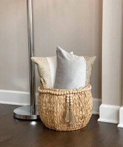 Inspire Me! Home Decor Braided Baskets With Beaded Tassel (Set Of 2)