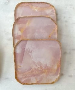 Inspire Me! Home Decor Coaster W/ Gold Trim (2 Colors) Price For 1