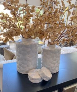 Inspire Me! Home Decor Jars Patterned White Jar With Lid (2 Sizes)