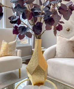 Inspire Me! Home Decor Abstract Textured Metal Vase