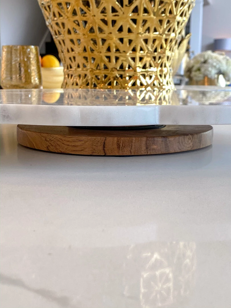 Inspire Me! Home Decor KITCHEN Organic Shape Marble Lazy Susan