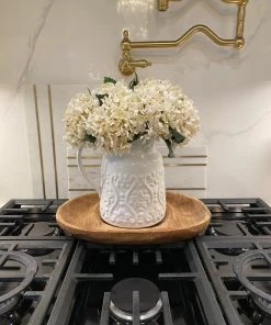 Inspire Me! Home Decor White Floral Detailed Pitcher