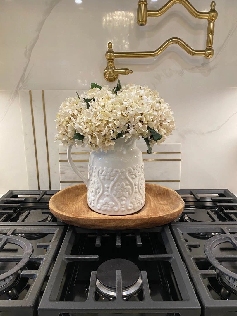 Inspire Me! Home Decor White Floral Detailed Pitcher