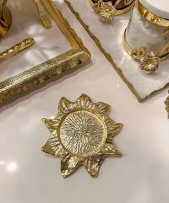 Inspire Me! Home Decor Gold Sunflower Coaster