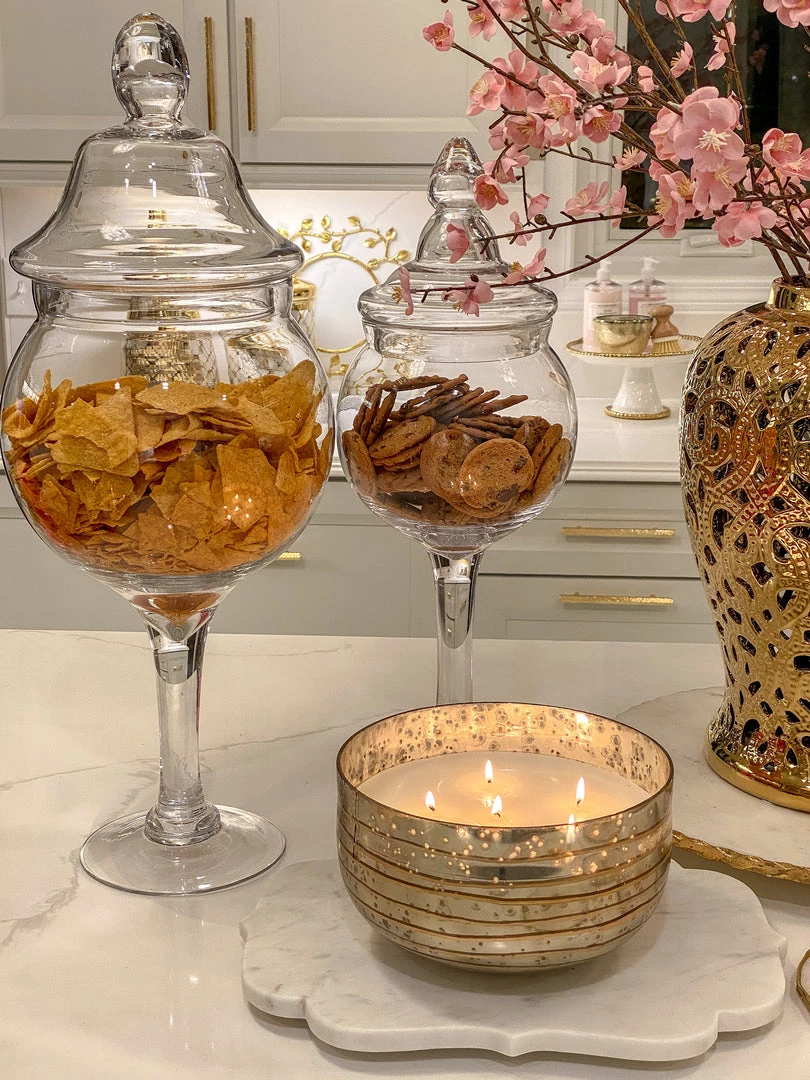 Inspire Me! Home Decor Glass Stem Jar (2 Sizes) Jars