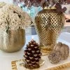 Inspire Me! Home Decor Large Glitter Pinecone Candle