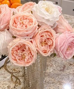 Inspire Me! Home Decor Real Touch Austin Rose (4 Colors) Floral Stems