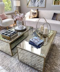 Inspire Me! Home Decor Round Marble Tray With Silver Floral Edge