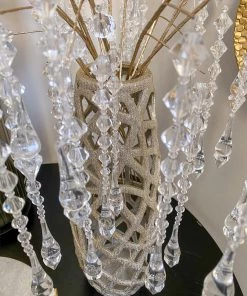 Inspire Me! Home Decor Champagne Ceramic Cut-Out Vase