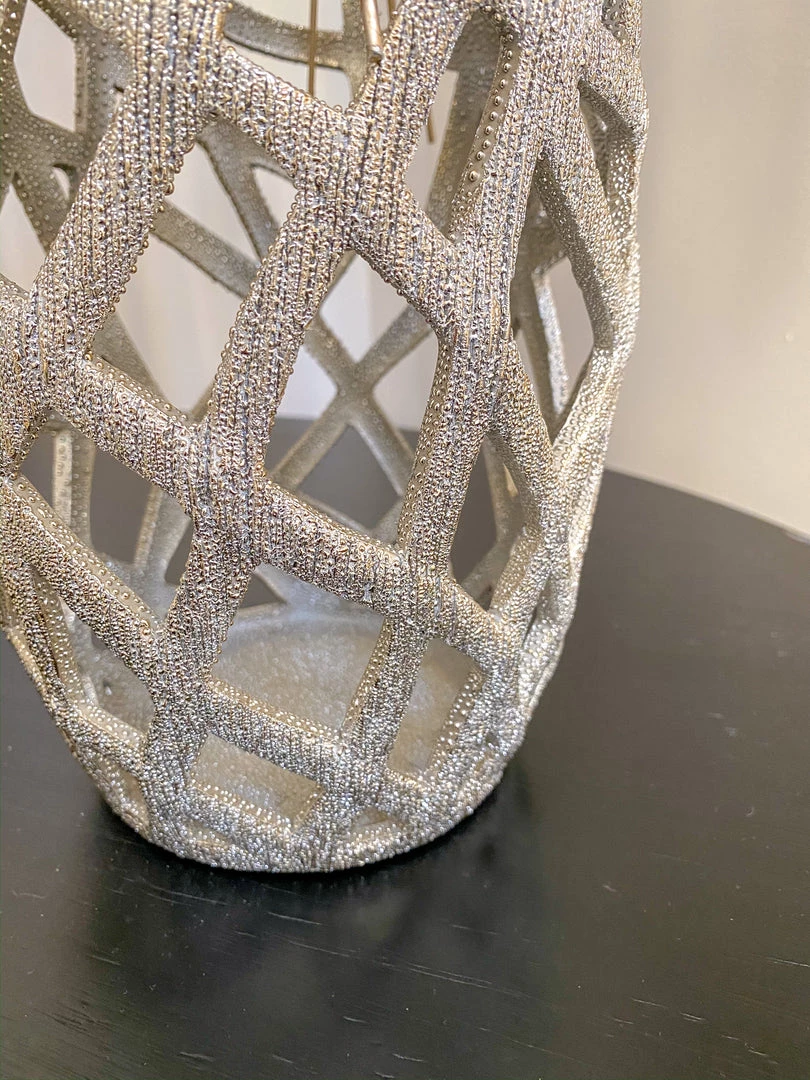 Inspire Me! Home Decor Champagne Ceramic Cut-Out Vase