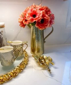 Inspire Me! Home Decor Gold Hammered Texture Pitcher (2 Sizes)
