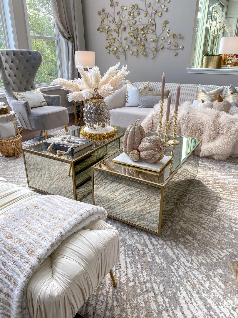 Inspire Me! Home Decor Gold Bead Design Candle Stick (3 Sizes)