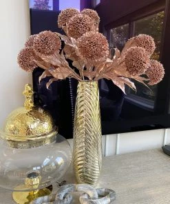Inspire Me! Home Decor Rose Gold Metallic Allium Stem