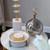 Inspire Me! Home Decor Round Marble Bowl W/ Gold Metal Base
