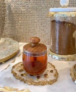 Inspire Me! Home Decor Glass Honey Jar W/ Wood Lid