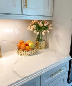 Inspire Me! Home Decor Oversized Gold Studded Glass Bowl