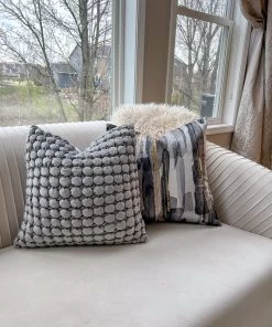 Cloud9d PILLOWS, RUGS, & THROWS Serena Grey Pillow - 20