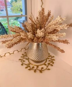 Inspire Me! Home Decor Gold Metal Decorative Wreath