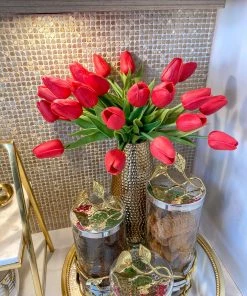 Inspire Me! Home Decor Real Touch Tulip Bouquet (8 Colors)