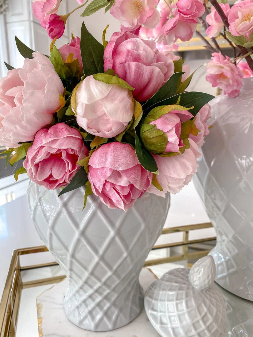 Inspire Me! Home Decor Real Touch Light Color Peony Bundles (3 Colors)