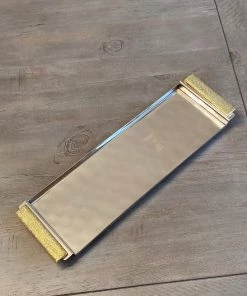 Inspire Me! Home Decor Hammered Texture Tray W/ Gold Handle