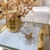 Inspire Me! Home Decor Crumpled Edge Gold Vase