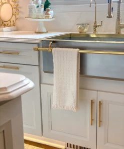 Inspire Me! Home Decor White Dishtowel W/ Fringe