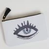 Inspire Me! Home Decor Faux Leather Evil Eye Cosmetic Bag