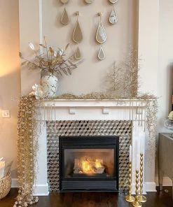 Inspire Me! Home Decor Gold Bead Floor Candle Stick (3 Sizes)