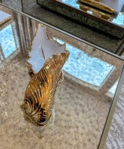 Inspire Me! Home Decor Gold And White Scalloped Tray