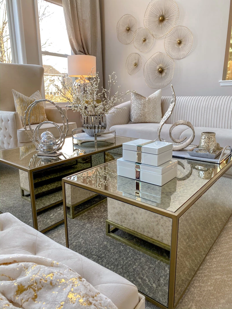 Inspire Me! Home Decor Circular Silver Metal Candle Holder (2 Sizes)