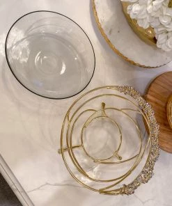 Inspire Me! Home Decor Jeweled Edge Bowl With Glass Insert (2 Colors)