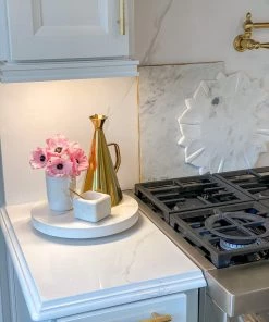 Inspire Me! Home Decor Marble Spice Bowl W/ Gold Spoon