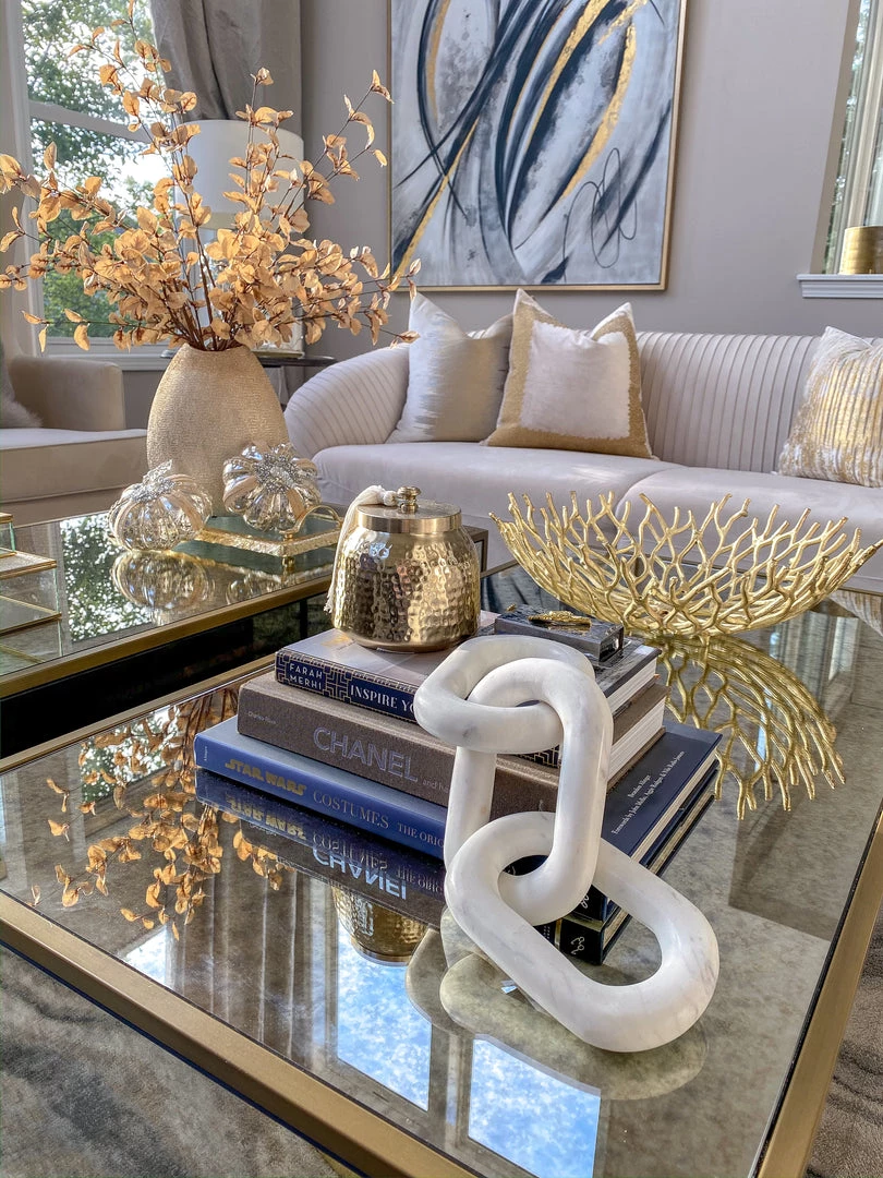 Inspire Me! Home Decor Ceramic Textured Metallic Vase ( Gold & Silver )