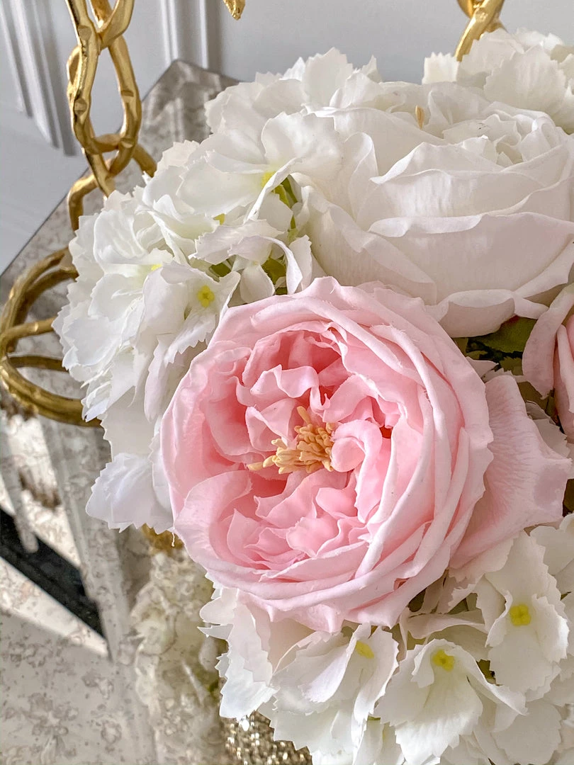 Inspire Me! Home Decor Real Touch Austin Rose (4 Colors) Floral Stems