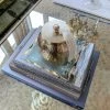 Inspire Me! Home Decor Square Crystal Tray With Gold Edge