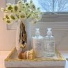 Inspire Me! Home Decor White Ceramic Vase With Gold Leaf Design (3 Sizes)