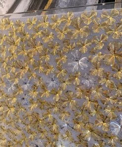 Inspire Me! Home Decor Gold And Silver Metal Flower Field Wall Art