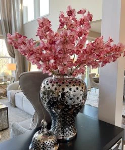 Inspire Me! Home Decor 30" Pink Real Touch Cymbidium Orchid Stem