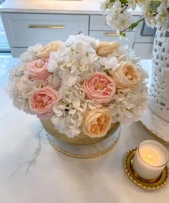 Inspire Me! Home Decor Real Touch Austin Rose (4 Colors) Floral Stems